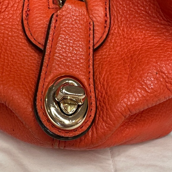 Coach Vibrant Orange Edie Leather Shoulder Bag - Picture 5 of 16